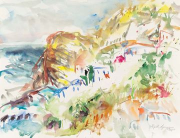 Aquarellbild Ischia